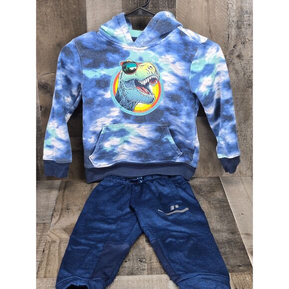 365 Kids Hooded Dinosaur  Outfit with Russel Dri-Fit Sweats Size 4-5 T - Picture 4 of 12